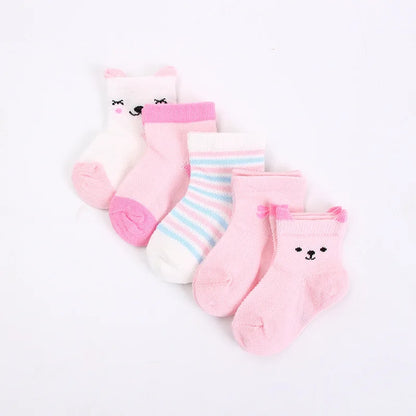 5 Paare Baby-Socken Set – Weiche Baumwolle