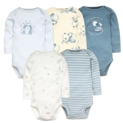 5-teiliges Baby Unisex Bodysuit-Set – 100% Baumwolle