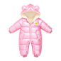 Neugeborene Winter Kinder Jacke wasserdichten Mantel sowie Samt Baby Mädchen Kleidung Schnee anzug Junge Stram pler Kleinkind Kapuze Mantel Overalls