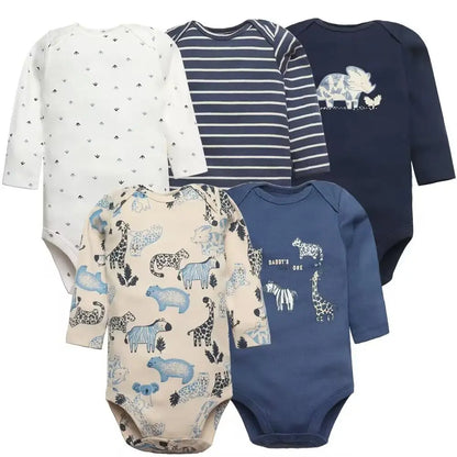 5-teiliges Baby Unisex Bodysuit-Set – 100% Baumwolle