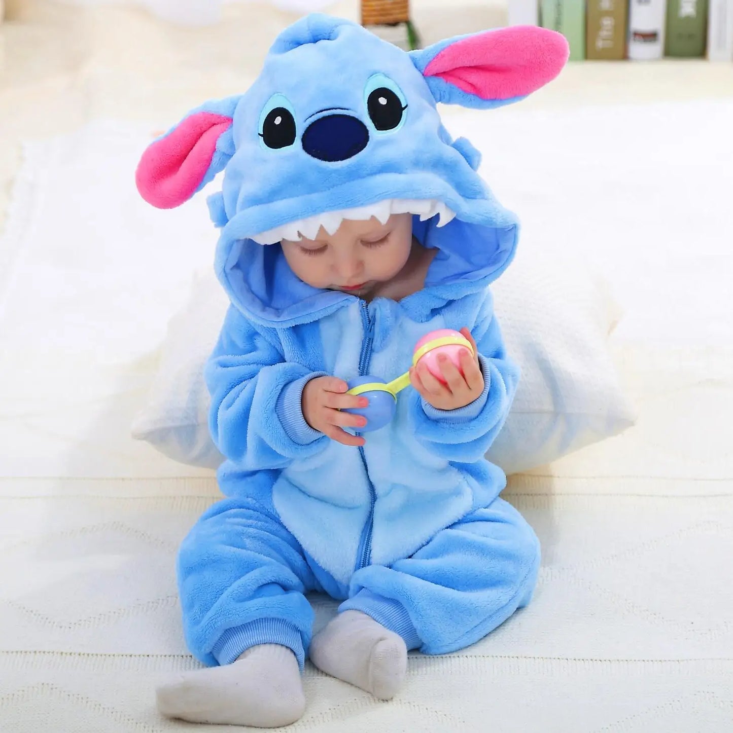 Baby Kigurumi Stich Kuh Einhorn Cartoon Strampler Infant Kinder Tier Overall Mädchen Jungen Cosplay Pyjama Kostüme Für Weihnachten