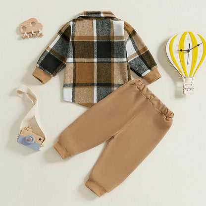 Baby Herbst Kleidung Outfits - Langarm Shirt und Gummiband Hosen