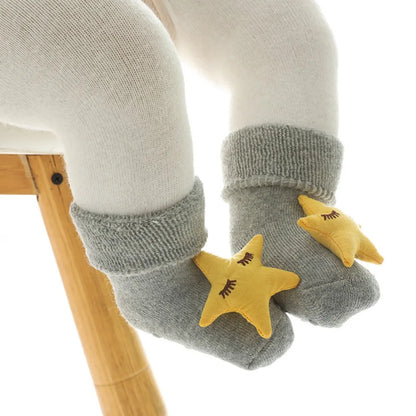 Nette Cartoon Baby Socken Für Jungen Mädchen Winter Weiche Baumwolle Neugeborenen Kleinkind Socken Kinder Anti Slip Boden Socken Beinlinge Kleidung