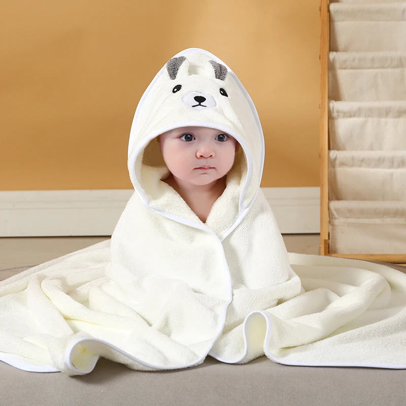 Nette Baby Badetuch Weichen, Saugfähigen Handtuch Neugeborenen Swaddle Wrap Baby Decken Cartoon Tier Baby Bad Handtuch Neugeborenen Mit Kapuze Handtuch