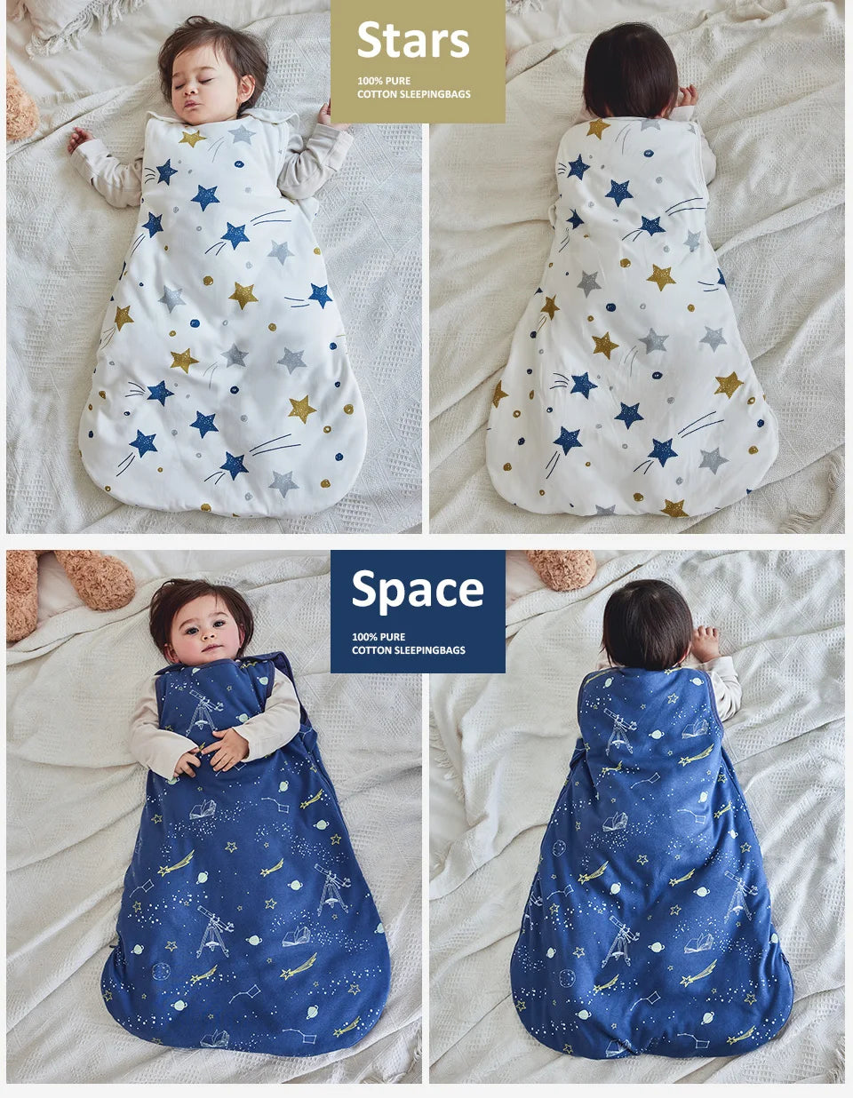 Babyschlafsack Ärmlos für Frühling