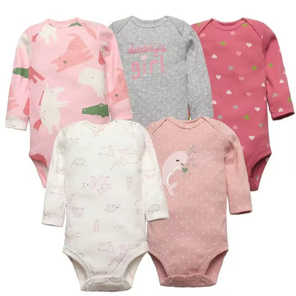 5-teiliges Baby Unisex Bodysuit-Set – 100% Baumwolle