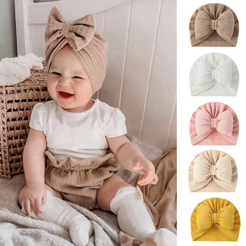 Baby Turban Mütze mit Schleife