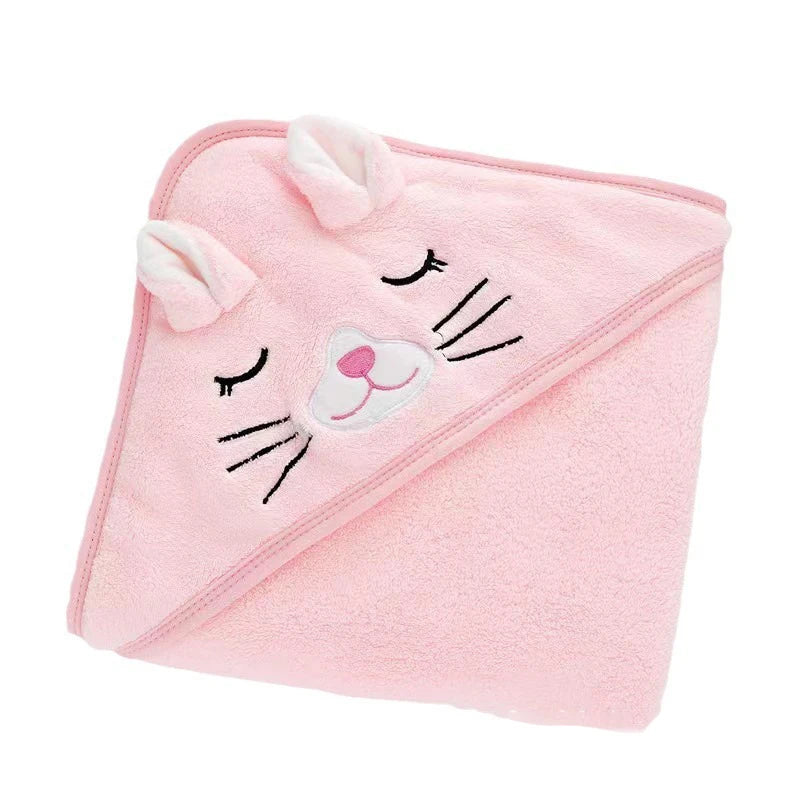 Nette Baby Badetuch Weichen, Saugfähigen Handtuch Neugeborenen Swaddle Wrap Baby Decken Cartoon Tier Baby Bad Handtuch Neugeborenen Mit Kapuze Handtuch