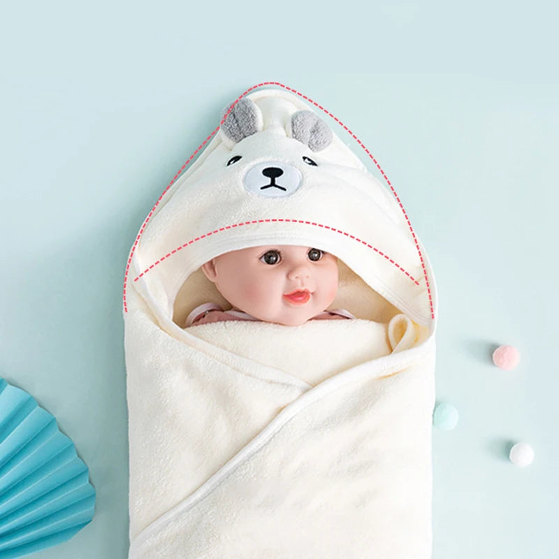 Nette Baby Badetuch Weichen, Saugfähigen Handtuch Neugeborenen Swaddle Wrap Baby Decken Cartoon Tier Baby Bad Handtuch Neugeborenen Mit Kapuze Handtuch