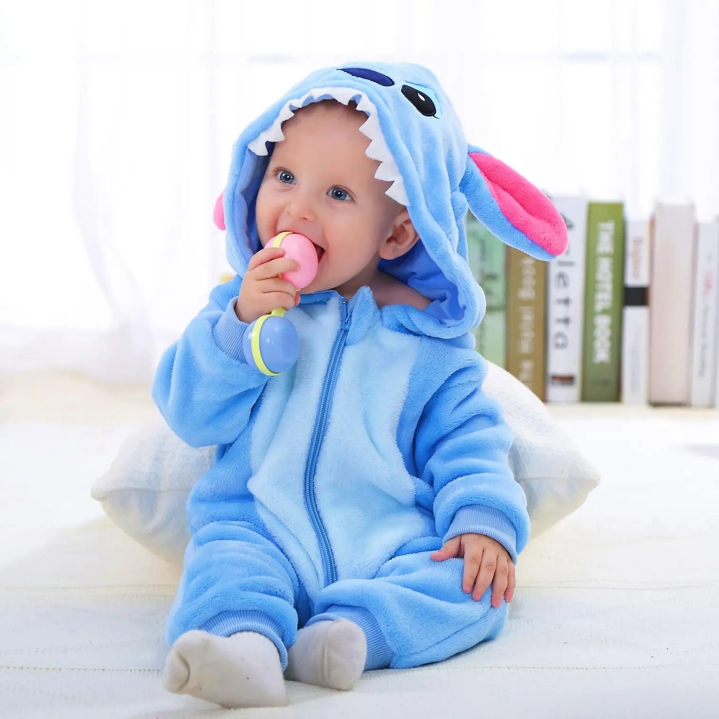 Baby Kigurumi Stich Kuh Einhorn Cartoon Strampler Infant Kinder Tier Overall Mädchen Jungen Cosplay Pyjama Kostüme Für Weihnachten