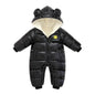 Neugeborene Winter Kinder Jacke wasserdichten Mantel sowie Samt Baby Mädchen Kleidung Schnee anzug Junge Stram pler Kleinkind Kapuze Mantel Overalls