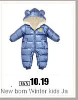 Neugeborene Winter Kinder Jacke wasserdichten Mantel sowie Samt Baby Mädchen Kleidung Schnee anzug Junge Stram pler Kleinkind Kapuze Mantel Overalls